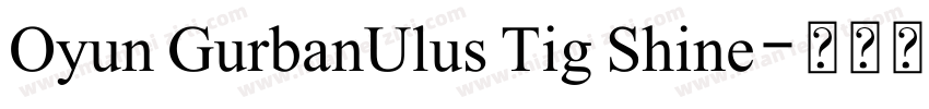Oyun GurbanUlus Tig Shine字体转换